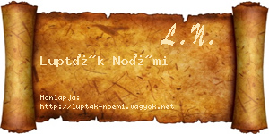 Lupták Noémi névjegykártya